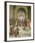 School of Athens, Detail of the Centre Showing Plato and Aristotle with Students-Raphael-Framed Giclee Print