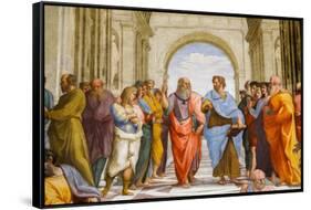 School of Athens, Detail. Plato and Aristotle. 1509 (Fresco)-Raphael (1483-1520)-Framed Stretched Canvas