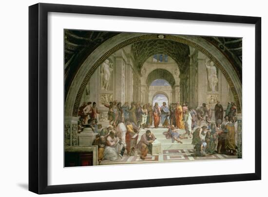 School of Athens, from the Stanza della Segnatura, 1510-11-Raphael-Framed Giclee Print