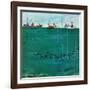 "School of Fish Among Lines", August 7, 1954-Thornton Utz-Framed Giclee Print