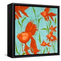 School of Fish I-Gina Ritter-Framed Stretched Canvas