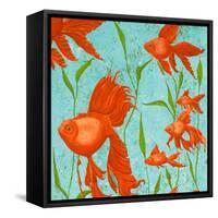 School of Fish I-Gina Ritter-Framed Stretched Canvas