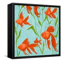 School of Fish II-Gina Ritter-Framed Stretched Canvas