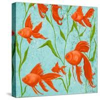School of Fish II-Gina Ritter-Stretched Canvas