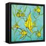 School of Fish III-Gina Ritter-Framed Stretched Canvas