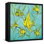 School of Fish III-Gina Ritter-Framed Stretched Canvas
