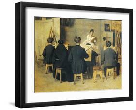 School of Painting, 1871-Giacomo Favretto-Framed Giclee Print