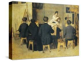 School of Painting, 1871-Giacomo Favretto-Stretched Canvas