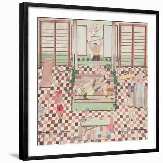 School of Wrestling and Boxing, 1979-Mary Stuart-Framed Giclee Print