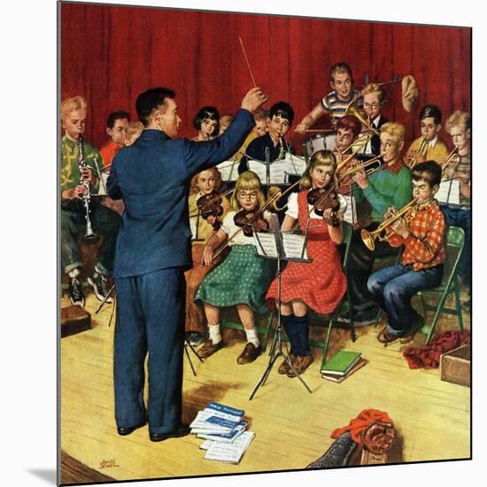 "School Orchestra", March 22, 1952-Amos Sewell-Mounted Giclee Print
