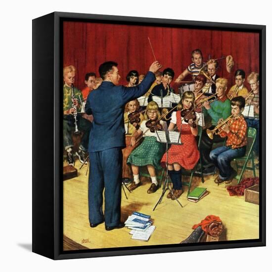 "School Orchestra", March 22, 1952-Amos Sewell-Framed Stretched Canvas