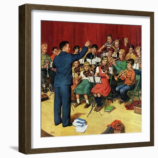 "School Orchestra", March 22, 1952-Amos Sewell-Framed Premium Giclee Print