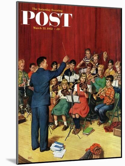 "School Orchestra" Saturday Evening Post Cover, March 22, 1952-Amos Sewell-Mounted Giclee Print