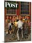 "School Pictures," Saturday Evening Post Cover, June 15, 1946-Stevan Dohanos-Mounted Giclee Print