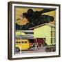 "School's Out", June 21, 1958-John Falter-Framed Giclee Print