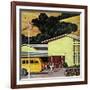 "School's Out", June 21, 1958-John Falter-Framed Giclee Print