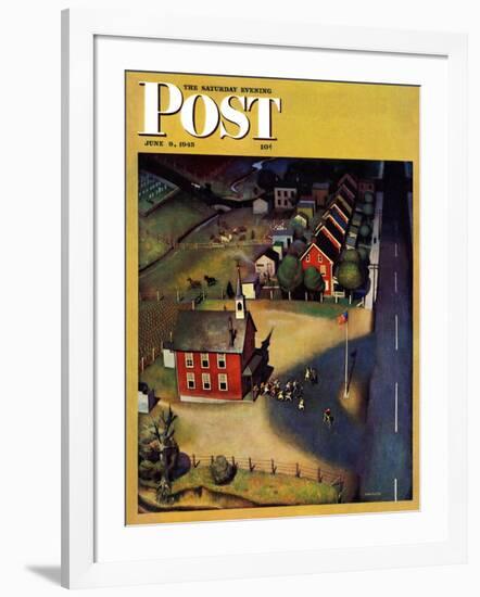 "School's Out," Saturday Evening Post Cover, June 9, 1945-John Falter-Framed Giclee Print