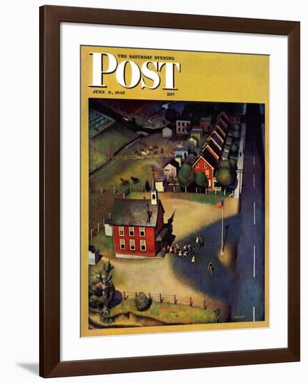 "School's Out," Saturday Evening Post Cover, June 9, 1945-John Falter-Framed Giclee Print