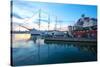 School Ship in Harbour at Dusk, Gothenburg, Sweden, Scandinavia, Europe-Frank Fell-Stretched Canvas