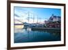 School Ship in Harbour at Dusk, Gothenburg, Sweden, Scandinavia, Europe-Frank Fell-Framed Photographic Print