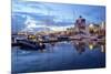 School Ship in Harbour at Dusk, Gothenburg, Sweden, Scandinavia, Europe-Frank Fell-Mounted Photographic Print