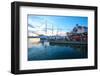 School Ship in Harbour at Dusk, Gothenburg, Sweden, Scandinavia, Europe-Frank Fell-Framed Photographic Print