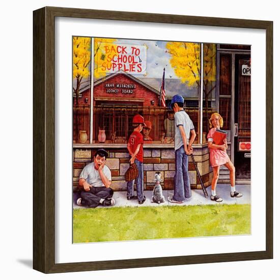 "School Supplies," September 1, 1973-R. Howe-Framed Giclee Print