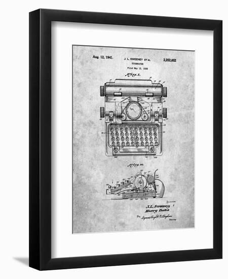 School Typewriter Patent-Cole Borders-Framed Art Print