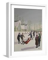 School Yard Sliding-Peter Szumowski-Framed Giclee Print