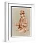 Schoolboy Playing Cat's Cradle-null-Framed Art Print