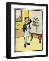 Schoolboy with Maths-John Hassall-Framed Art Print