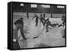 Schoolboys Playing Ice Hockey-Ralph Morse-Framed Stretched Canvas