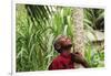Schoolchild Embracing Tree Trunk and Looking Up, Bujumbura, Burundi-Anthony Asael-Framed Photographic Print