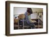 Schoolchild Placing Books in Desk-William P. Gottlieb-Framed Photographic Print