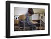 Schoolchild Placing Books in Desk-William P^ Gottlieb-Framed Photographic Print