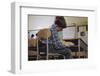 Schoolchild Placing Books in Desk-William P^ Gottlieb-Framed Photographic Print