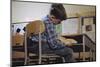 Schoolchild Placing Books in Desk-William P. Gottlieb-Mounted Photographic Print