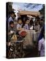 Schoolchildren in Cycle Rickshaw, Aleppey, Kerala State, India-Jenny Pate-Stretched Canvas