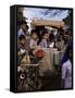 Schoolchildren in Cycle Rickshaw, Aleppey, Kerala State, India-Jenny Pate-Framed Stretched Canvas