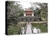 Schoolgirl Walking Through Temple Garden, Vietnam, Indochina, Southeast Asia, Asia-Purcell-Holmes-Stretched Canvas