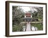 Schoolgirl Walking Through Temple Garden, Vietnam, Indochina, Southeast Asia, Asia-Purcell-Holmes-Framed Photographic Print