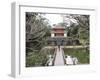 Schoolgirl Walking Through Temple Garden, Vietnam, Indochina, Southeast Asia, Asia-Purcell-Holmes-Framed Photographic Print