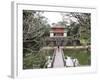 Schoolgirl Walking Through Temple Garden, Vietnam, Indochina, Southeast Asia, Asia-Purcell-Holmes-Framed Photographic Print