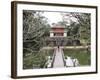 Schoolgirl Walking Through Temple Garden, Vietnam, Indochina, Southeast Asia, Asia-Purcell-Holmes-Framed Photographic Print