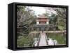 Schoolgirl Walking Through Temple Garden, Vietnam, Indochina, Southeast Asia, Asia-Purcell-Holmes-Framed Stretched Canvas