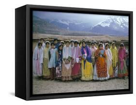 Schoolgirls, Boyerahmad Tribe, Iran, Middle East-Robert Harding-Framed Stretched Canvas