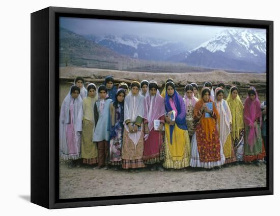 Schoolgirls, Boyerahmad Tribe, Iran, Middle East-Robert Harding-Framed Stretched Canvas