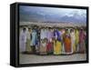 Schoolgirls, Boyerahmad Tribe, Iran, Middle East-Robert Harding-Framed Stretched Canvas