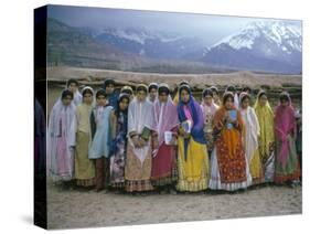 Schoolgirls, Boyerahmad Tribe, Iran, Middle East-Robert Harding-Stretched Canvas