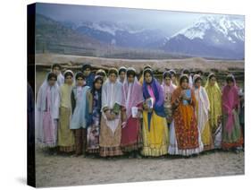 Schoolgirls, Boyerahmad Tribe, Iran, Middle East-Robert Harding-Stretched Canvas